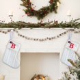thumbnail image 4 of Fridja 8 Inch Mini Initial Christmas Stocking Monogram Embroidered Christmas Stocking White Knitted Small Christmas Stocking Decorations for Fireplace Mantle Christmas Wall, 4 of 5