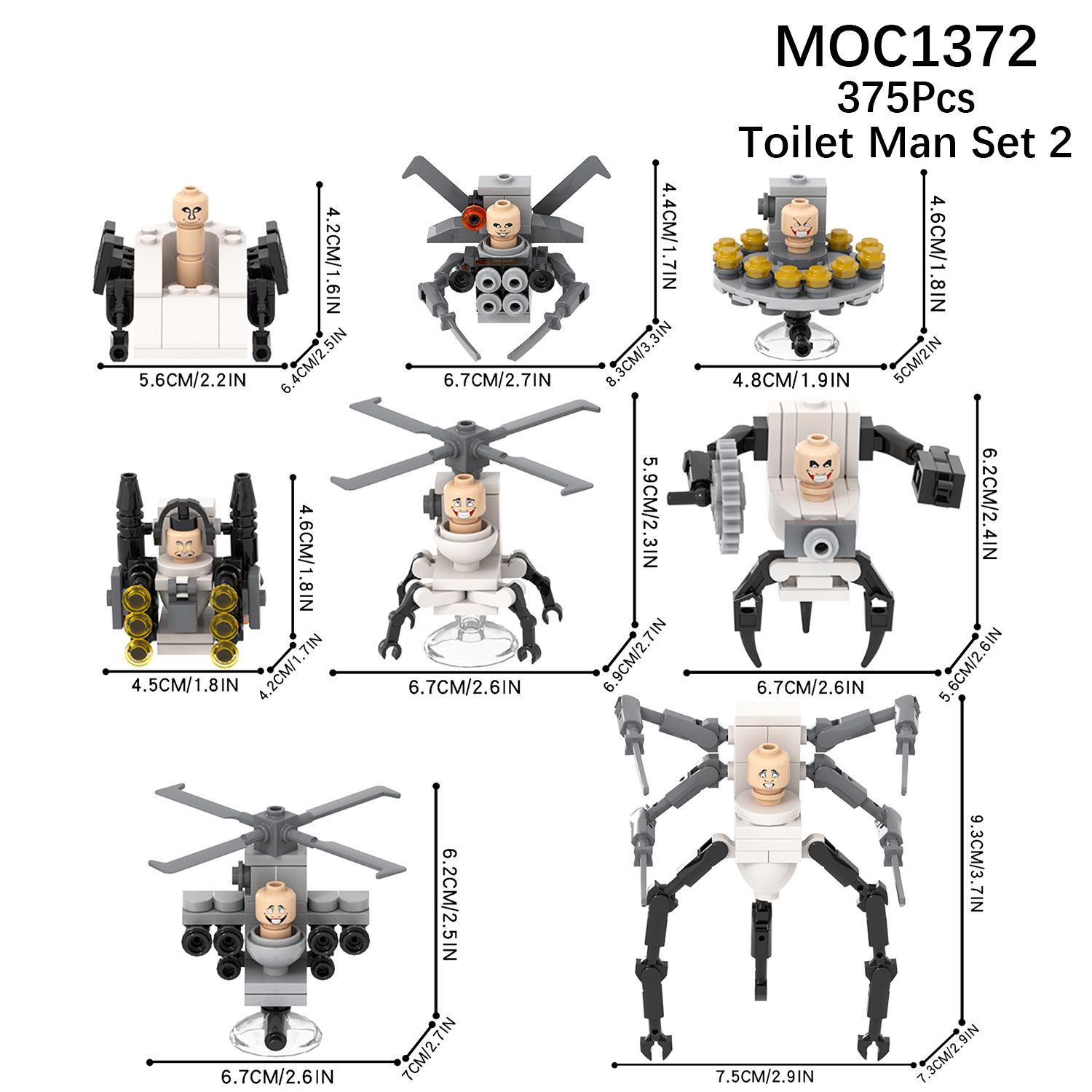 Skibidi Funny Toilet Man Building Blocks Set Titan Cameraman Game Model Building Blocks Collectible Toys