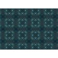 thumbnail image 1 of Ahgly Company Tapis d'Intérieur Rectangulaire Transitionnel Vert Sarcelle Lavable à la Machine, 2 Pieds x 5 Pieds, 1 of 7