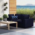 thumbnail image 1 of Modway Commix Sunbrella Causeuse de Mobilier de Patio Extérieur, Bleu Marine, 1 of 10