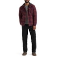 thumbnail image 2 of Wrangler® Men's Hooded Shirt Jacket, Burgundy, 2 of 6