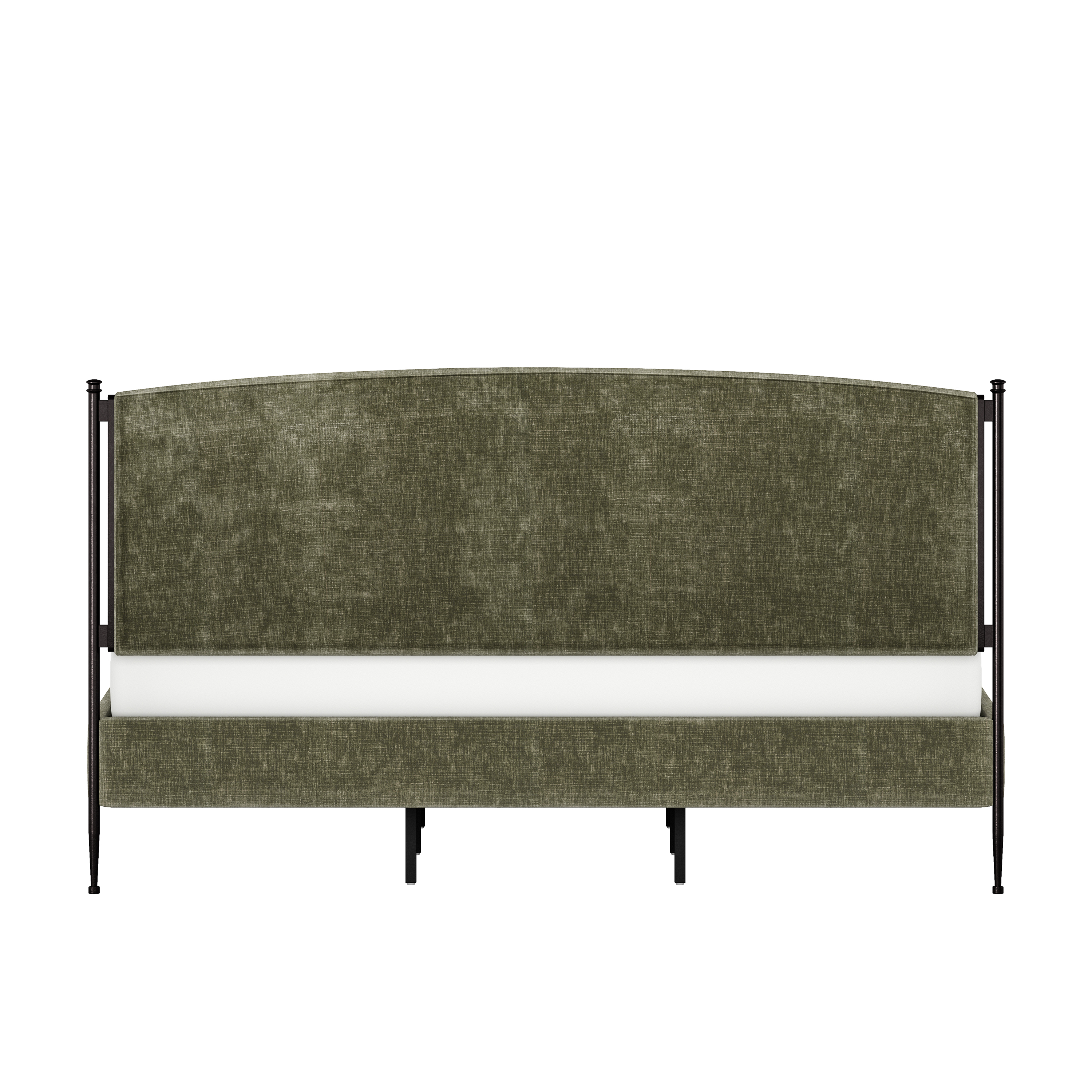 Better Homes & Gardens Ambrose Upholstered King Bed, Forest Velvet and Forged Iron