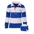 thumbnail image 2 of Sportoli Polo Rugby à Manches Longues à Larges Rayures en Coton 100 % pour Petits Garçons - Roya/blanc (Taille 6), 2 of 7