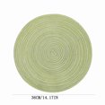 thumbnail image 2 of Round Braided Placemats Set of 1 Circle Place Mats Kitchen Table Mats Woven Heat Resistant Table Mats 14 Inch Non-Slip Kitchen Table Mats for Dining Table Wedding Party 36CM, 2 of 2