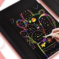 thumbnail image 4 of M Large Scratch Art Notebook With 50 Pages And Wooden Tools, Kids Craft Kit For Creative Drawing, Ideal For Travel And Family Activities, 4 of 9