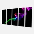 thumbnail image 2 of Colorful Fractal Fire Design on Black - Large Abstract Canvas Wall Art, 2 of 3