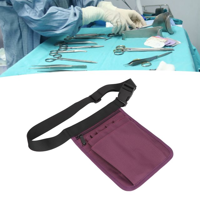 Nursing Organizer Waist Bag, Spacious Storage Nurse Utility Organizer, Easy Access, Secure And Durable, Nylon Material