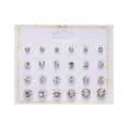 thumbnail image 1 of WREESH New Paper Card Zircon Earrings All-match 12 Pairs Of Pearl Card Earrings Female, 1 of 1