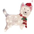 thumbnail image 4 of Christmas Decorations Outside Light-Up Animals Dog Deer Santa ClausOutside, 4 of 6
