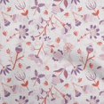 thumbnail image 1 of oneOone Cotton Silk Red Fabric Florals Craft Projects Decor Fabric Printed By The Yard 42 Inch Wide, 1 of 4