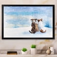 thumbnail image 1 of Designart Chiens pendant la Saison de Noël Art Mural Encadré pour Enfants, 1 of 4