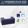 thumbnail image 5 of Tissue Box Cover Leather Retro Rectangular Multifunctional Napkin Holder, Modern Facial Tissue Pumping Paper Dispenser,navy blue, 5 of 5