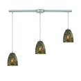 thumbnail image 2 of ElkGroup International 10465/3L-BRF Fissure 3 Light Pendant In Satin Nickel And Smoke Glass, 2 of 3