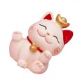 thumbnail image 1 of Lucky Cat Ornament,Lucky Cat Ornament Synthetic Lucky Cat Sculpture Fortune Cat Statue Versatile Functionality, 1 of 10