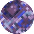 thumbnail image 1 of Ahgly Company Machine Washable Indoor Round Transitional Purple Area Rugs, 4' Round, 1 of 7