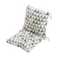 thumbnail image 2 of High Back Chair Cushion, Indoor Outdoor All-Weather Rainproof Rocking Chair Pad with Straps, Foldable Design, Linen, 2 of 8