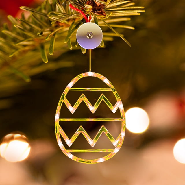 Amzcrzy Decorative Lights Easter Window Decoration Lights Battery Operated -Not Include- Easter Indoor Lights Window Hanging Decoration Lights Party Easter Gift Christmas Decorations