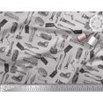 thumbnail image 2 of Soimoi Gray Georgette Viscose Fabric Gardening Tools & Hardware Decor Fabric Printed Yard 42 Inch Wide, 2 of 5