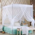 thumbnail image 4 of CHOK Cozy Pink Square Bed Canopy for Girls  Romantic Mosquito Net, 4 of 6