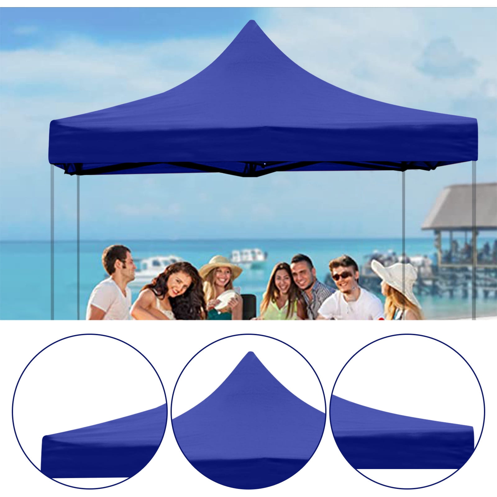 Apmemiss Clearance Canopy Replacement Top Only, Waterproof Pop Up Canopy Tent Top Cover with Ropes, Instant Canopy Top Sunshade Sliver Coated for Outdoor Garden Patio Camping