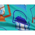 thumbnail image 5 of oneOone Rayon Turquoise Blue Fabric Retro Lantern Sewing Craft Projects Fabric Prints By Yard 56 Inch Wide, 5 of 5