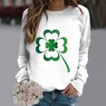 thumbnail image 2 of QIPOPIQ Chandails à Manches Longues pour Femmes T-Shirts de la Saint-Patrick Chandail Shamrock T-Shirt Vert Hauts T-Shirts de la Saint-Patrick Tuniques à Col Rond pour Dames T-Shirts de Fête T-Shirts Graphiques Aubaines, 2 of 4