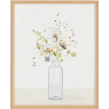 Crystal Art Gallery CA 13x16 Beaded Frame Floral Wall Art – Rustic Wildflower Artwork