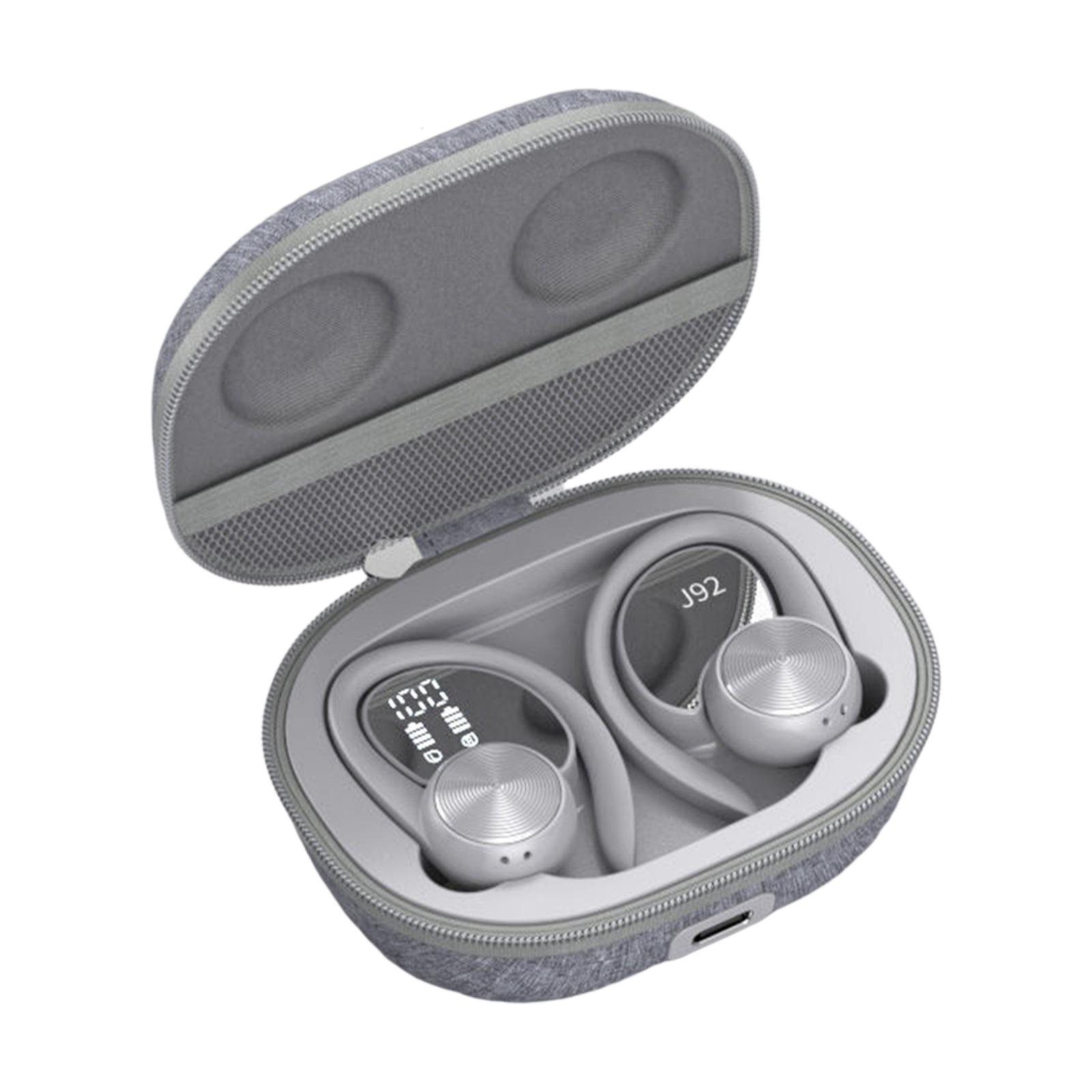 Bluetooth 5.0 with Ear Hooks Noise Cancelling for Outdoor Gray