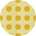 thumbnail image 1 of Ahgly Company Tapis d'Intérieur Ronds Transitionnels Jaunes Lavables à la Machine, 3 Pieds Rond, 1 of 7