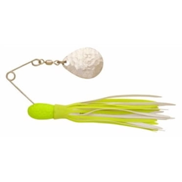 H&H Willow Double Spinner 3/8 (6cd) Chartreuse/White