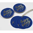 thumbnail image 4 of Inkdotpot 50 - Pack Happy Holiday Favor Paper Tag Craft Real Gold Foil Hang Tag, 4 of 6