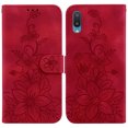 thumbnail image 2 of Compatible with Samsung Galaxy A02 Embossed Lily Wallet Case with Card Holder PU Leather Flip Cover, 2 of 5