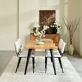 thumbnail image 4 of Homy Casa Modern Dining Table with Live Edge MDF Top and Folded Metal Legs, 63"x35", Seats 6, Natural, 4 of 10