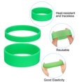 thumbnail image 4 of Unique Bargains Silicone Elastic Sublimation Tumblers Holder Ring Bands, Green 10Pcs, 4 of 6