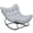 Grey, variant on Outsunny Outdoor Rocking Chair, Oversized Patio Egg Chair, Grey