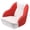 White And Red, variant on GloryStar Pontoon Boat Seat Boat Captain Chair, Ergonomic Captains Bucket Seat, Compression Foam Padding, Injection Molded Plastic Frame Boat Captains Chairs for Standard Mounting Bolt