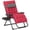 Red, variant on Outsunny Padded Zero Gravity Chair, Folding Recliner Chair, Patio Lounger with Cup Holder, Adjustable Backrest, Removable Cushion for Outdoor, Patio, Deck, and Poolside, Grey