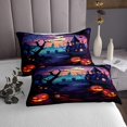 thumbnail image 3 of Erosebridal Halloween Castle Gothic Horror Pumpkin Print King Bedspread Set, 3 of 6