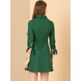 thumbnail image 3 of INSPIRE CHIC Robe-Chemise Patineuse en Coton pour Femmes à Col, Manches 3/4, Boutonnée, 3 of 5