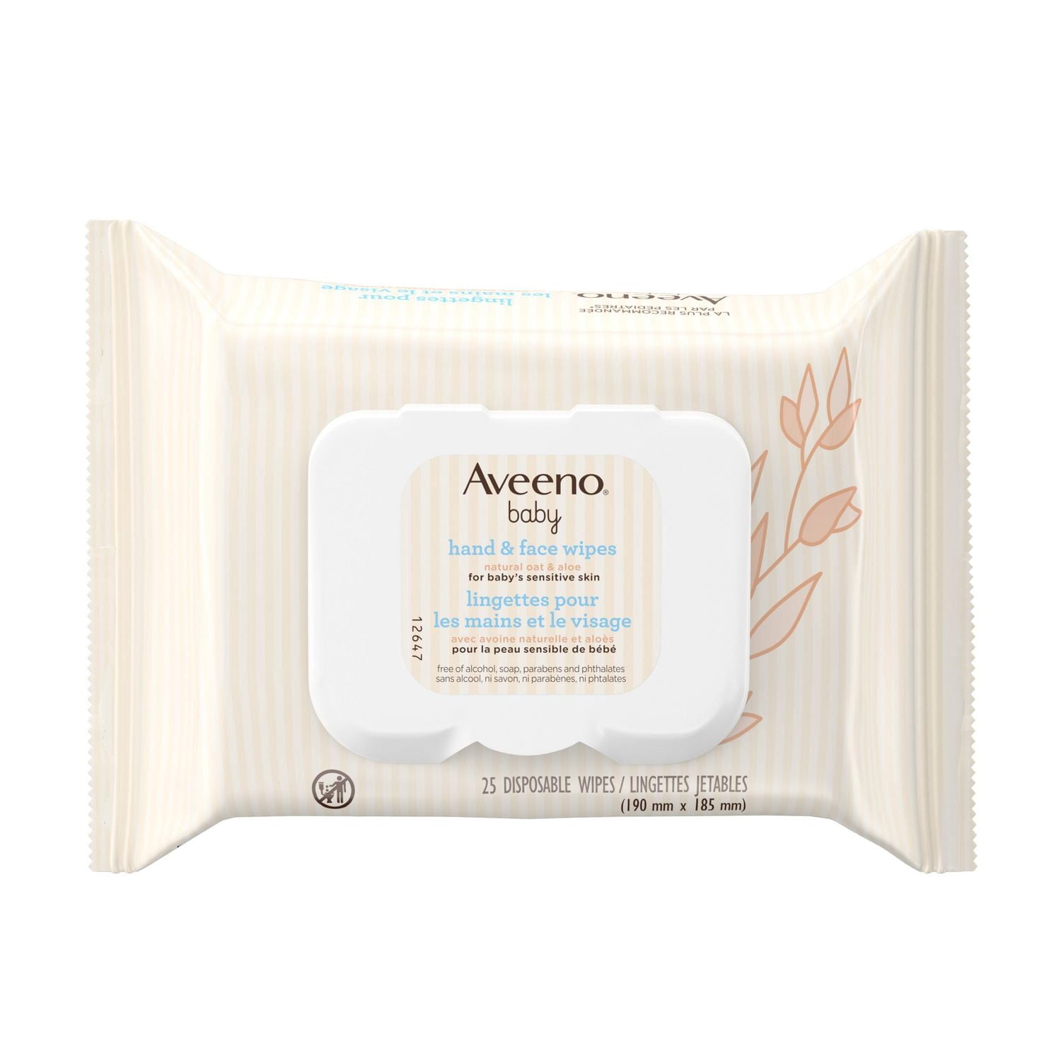 Aveeno Baby, Sensitive Skin, Hand & face wipes