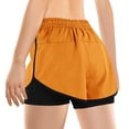 thumbnail image 4 of Plebaso Women's 2 in 1 Running Shorts Elastic Waist Drawstring Athletic Shorts Lightweight Workout Shorts, 4 of 6