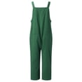 thumbnail image 4 of TrendOFT One Piece Jumpsuit Women Casual Summer Washed Jeans Ripped Square Neck Sleeveless Rompers For Women One Piece Overalls Army Green M, 4 of 5