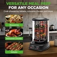 thumbnail image 3 of NutriChef Four Vertical Rotatif pour Dinde et Shawarma / Rôtissoire, Shawarma et Machine à Kebab / Résistant aux Taches, Écoénergétique / Porte Résistante à la Chaleur / Comprend Grille à Kebab et 7 Brochettes / Acier Inoxydable, 3 of 5