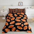 thumbnail image 1 of Erosebridal Brown Rugby Comforter Sets Toddler Size, American Football Comforters & Duvets, Ball Game Decor, Reversible 2 Pieces, 1 of 7