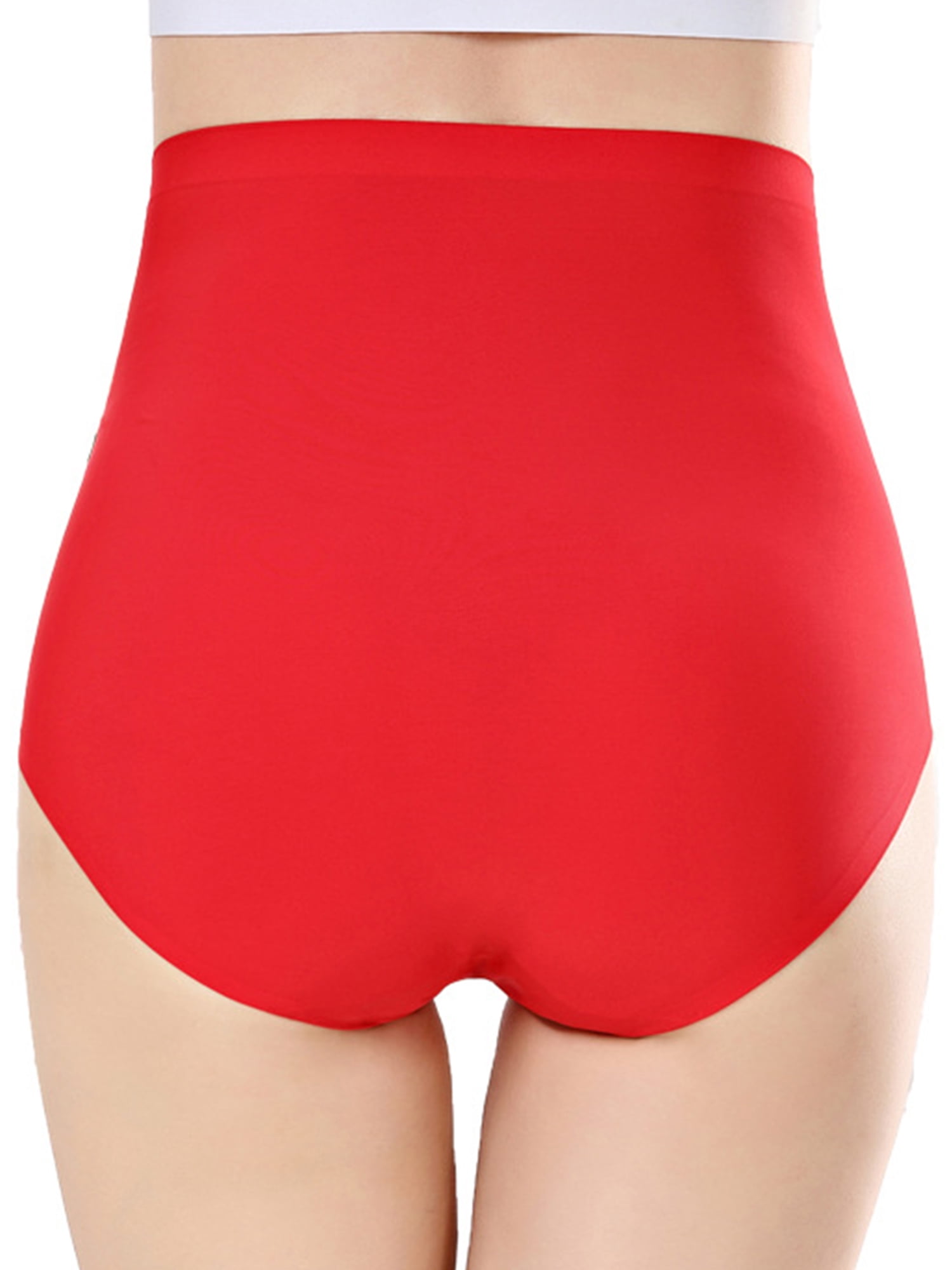 Innerwin sous-Vêtements Hipster Culottes pour Femmes Plage Taille Haute Culottes Douces Rouges 2TG