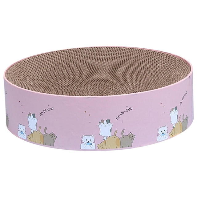 GROWTH TANK Cat Scratch Bowl Cat Scratcher Round Cat Scratching Board Corrugated Scratch Pad B Large