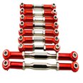 thumbnail image 1 of ZheElen 9pcs Wheelbase Steering Link Rod Set For WLtoys 1/10 K949 RC Car Accessories Red, 1 of 1
