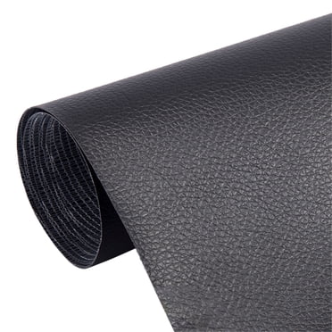 Écusson en Cuir Noir 35x137 cm Autocollant pour Réparation de Sofa Écusson en Cuir Subventionné avec Endos Adhésif Tissu en Cuir