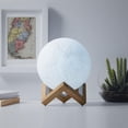 thumbnail image 2 of Merkury Innovations 3D LED Moon Light with Wood Stand, 5.5 inches 1-pack, 2 of 3