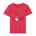 thumbnail image 5 of Pisexur Valentines Day T-shirt Top T-shirt à Manches Courtes Imprimé Amour de la Saint-Valentin pour Femmes Haut à Manches Courtes Col Rond Haut/chemise, 5 of 5